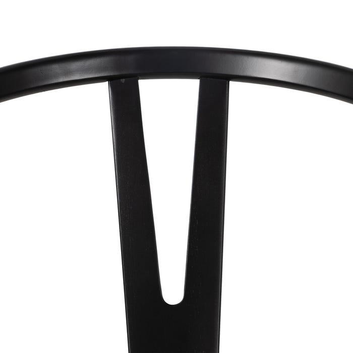 Black Wood / Fiber Living Room Chair 55 X 55 X 77 Cm
