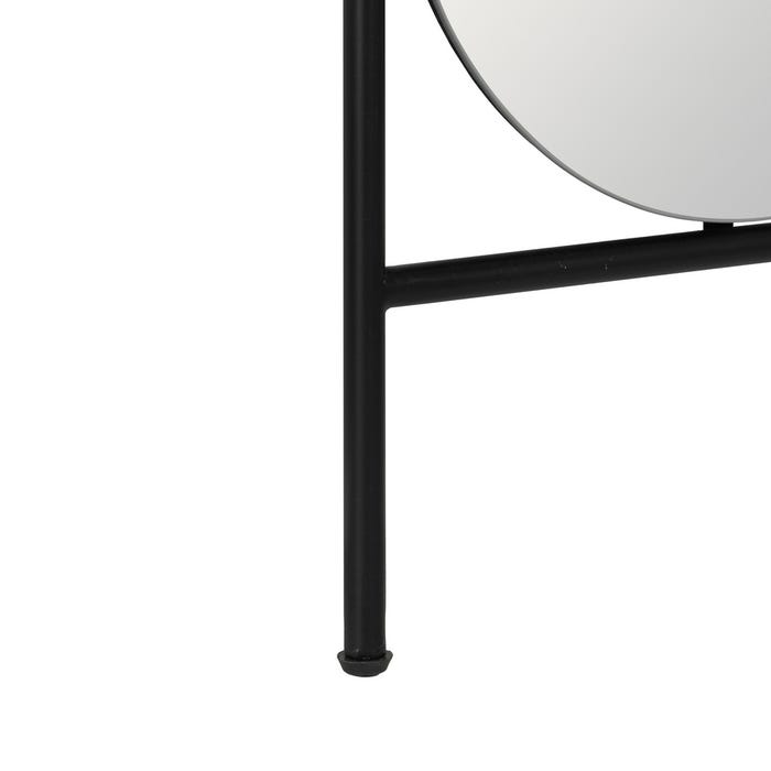 Espejo Perchero Negro Metal Decoración 70 X 4 X 160,50 Cm
