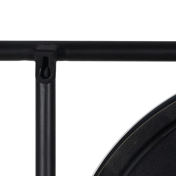 Espejo Perchero Negro Metal Decoración 70 X 4 X 160,50 Cm