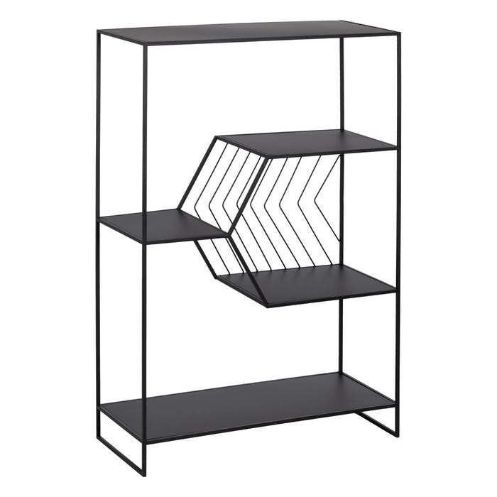 Estantería Negro Metal 80 X 35 X 120 Cm
