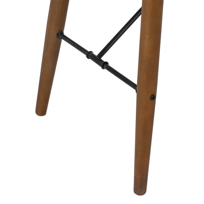 Consola Preto-Natural Dm-Metal 120 X 38 X 81 Cm
