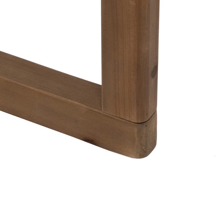 Consola de madeira natural 120 x 33 x 75 cm