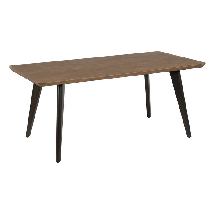 Mesa Comedor Natural-Negro Madera-Metal 180 X 90 X 76 Cm