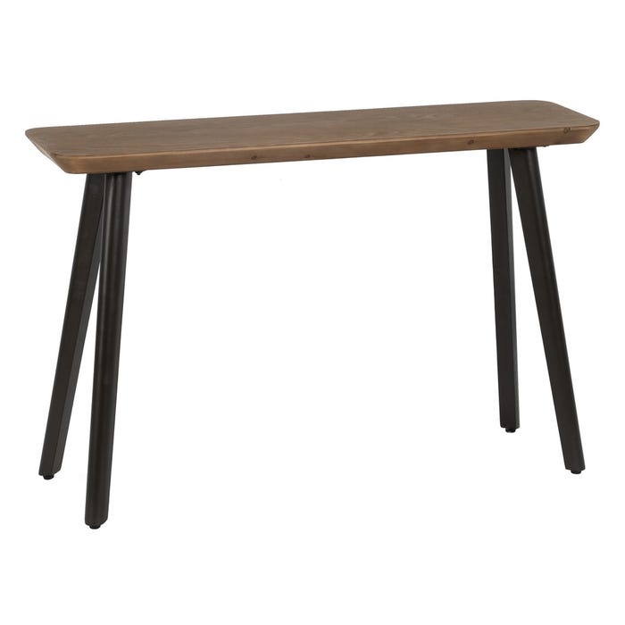 Consola Natural-Negro Madera-Metal 120 X 33 X 77 Cm