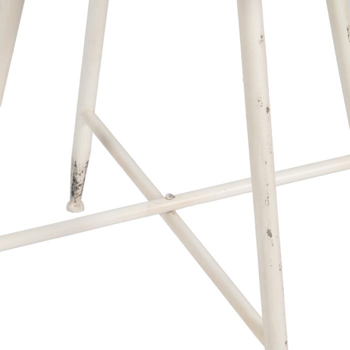 Mesa Crema Metal 80 X 80 X 75 Cm
