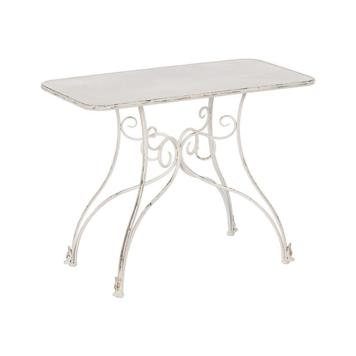 Consola Crema Metal 100 X 52 X 76 Cm