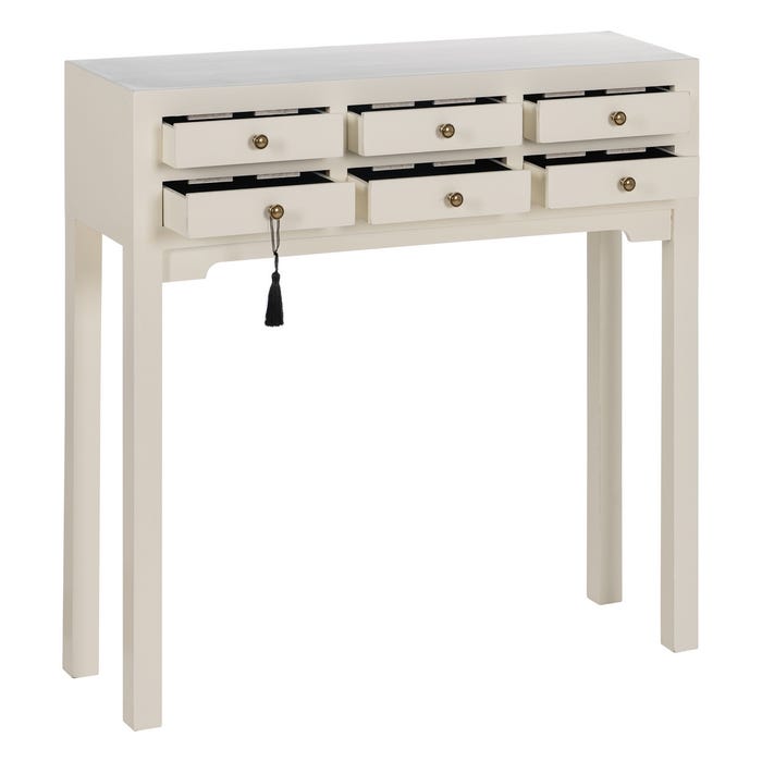 Consola Blanco Madera 85 X 26 X 85 Cm