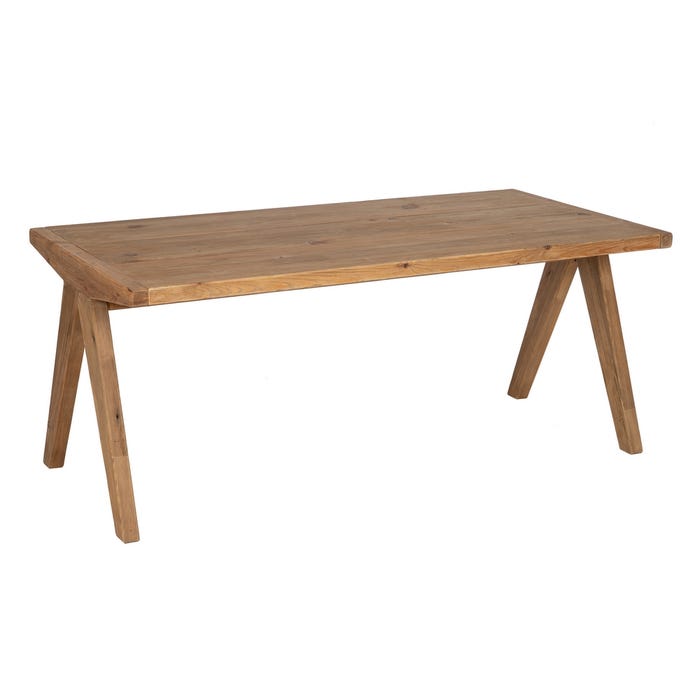 Mesa Comedor Natural Madera De Pino 180 X 90 X 75 Cm