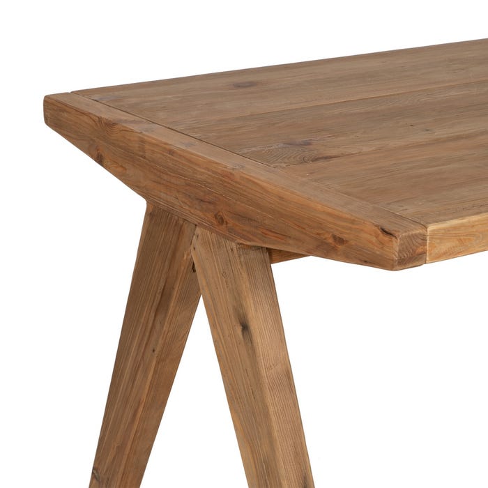 Mesa Comedor Natural Madera De Pino 180 X 90 X 75 Cm