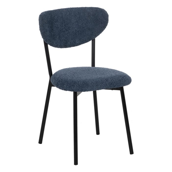 Silla Azul Metal-Tejido Salón 47 X 50 X 80 Cm
