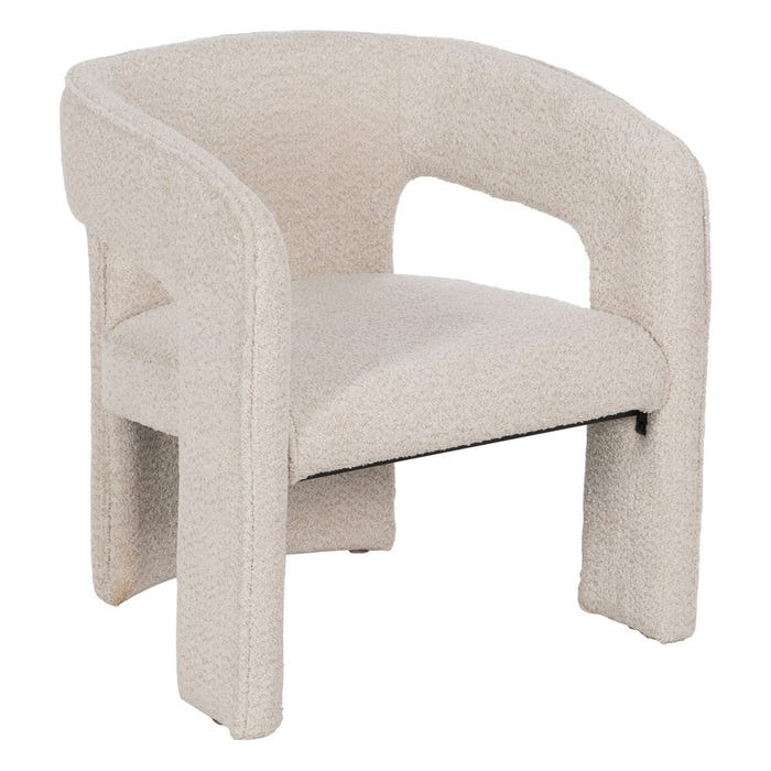 Silla Beige Tejido Salón 69 X 66 X 73 Cm