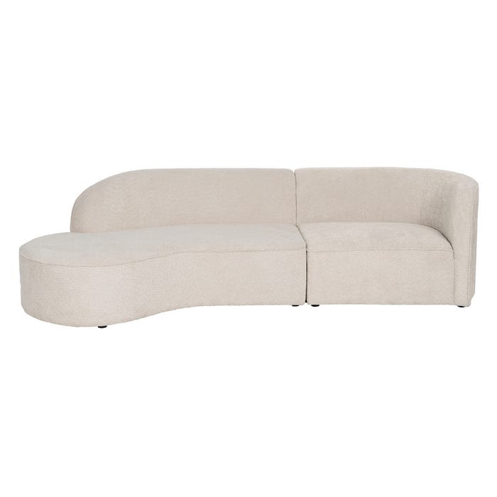 2 Piece Beige Fabric Living Room Sofa 300 X 107 X 75 Cm