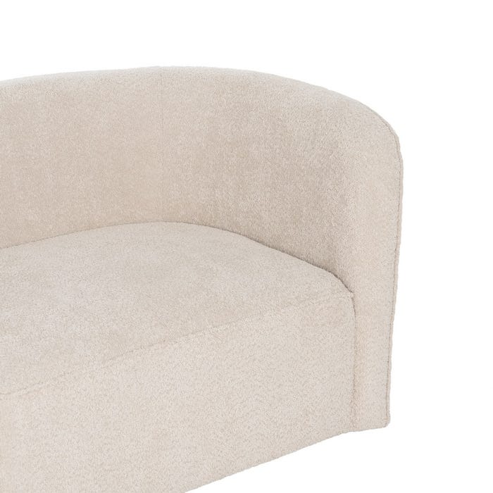 2 Piece Beige Fabric Living Room Sofa 300 X 107 X 75 Cm