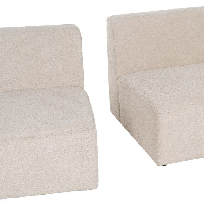 2 Piece Beige Fabric Living Room Sofa 300 X 107 X 75 Cm
