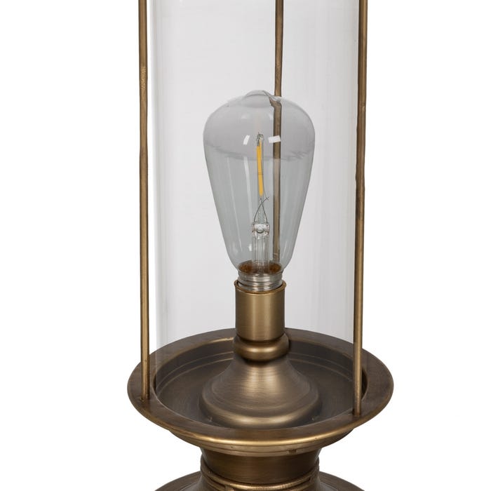 Lampara Farol Oro Metal Decoración 27 X 27 X 58 Cm