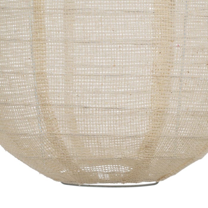 Beige Fabric-Metal Ceiling Lamp 20 X 20 X 42.50 Cm