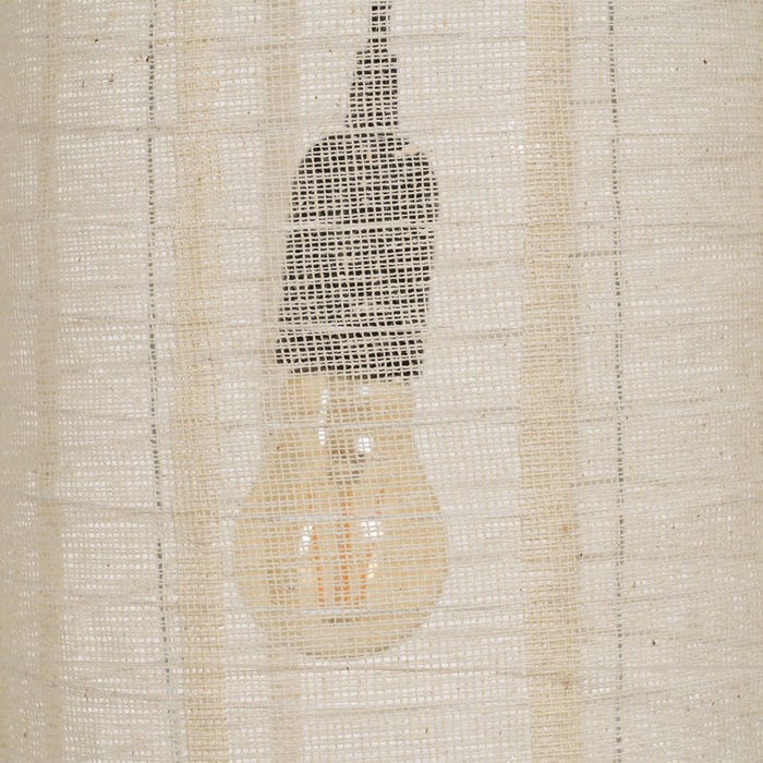 Beige Fabric-Metal Ceiling Lamp 20 X 20 X 42.50 Cm