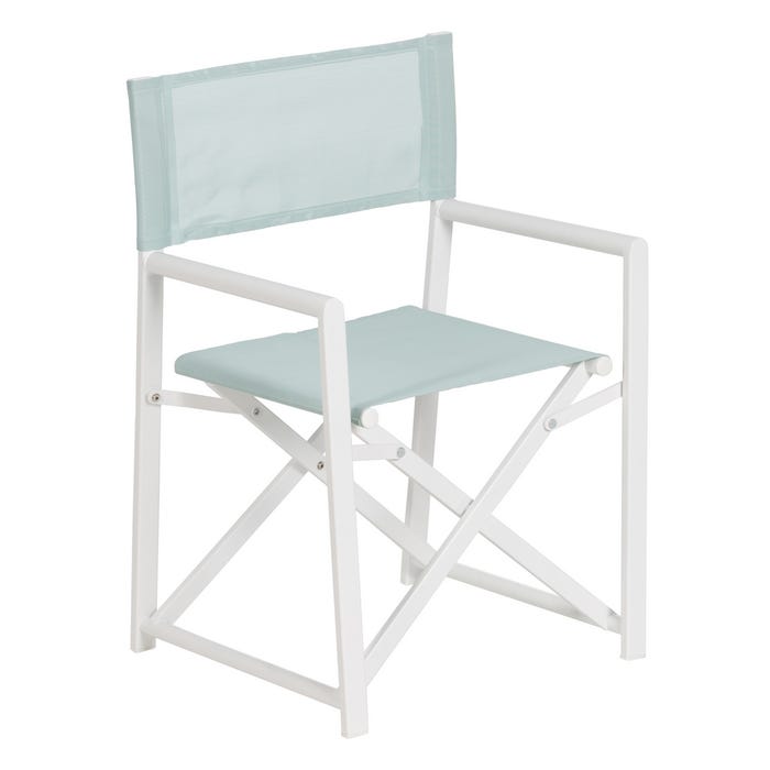 Silla Director Verde-Blanco 56 X 53 X 84 Cm