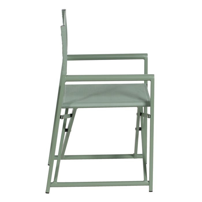 Silla Director Verde Aluminio-Textileno 56 X 53 X 84 Cm