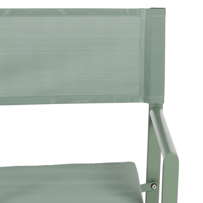 Silla Director Verde Aluminio-Textileno 56 X 53 X 84 Cm