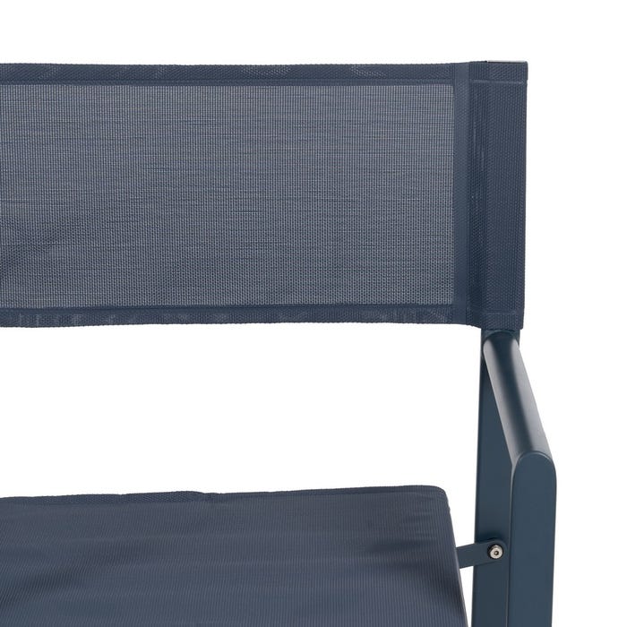 Silla Director Azul Aluminio-Textileno 56 X 53 X 84 Cm