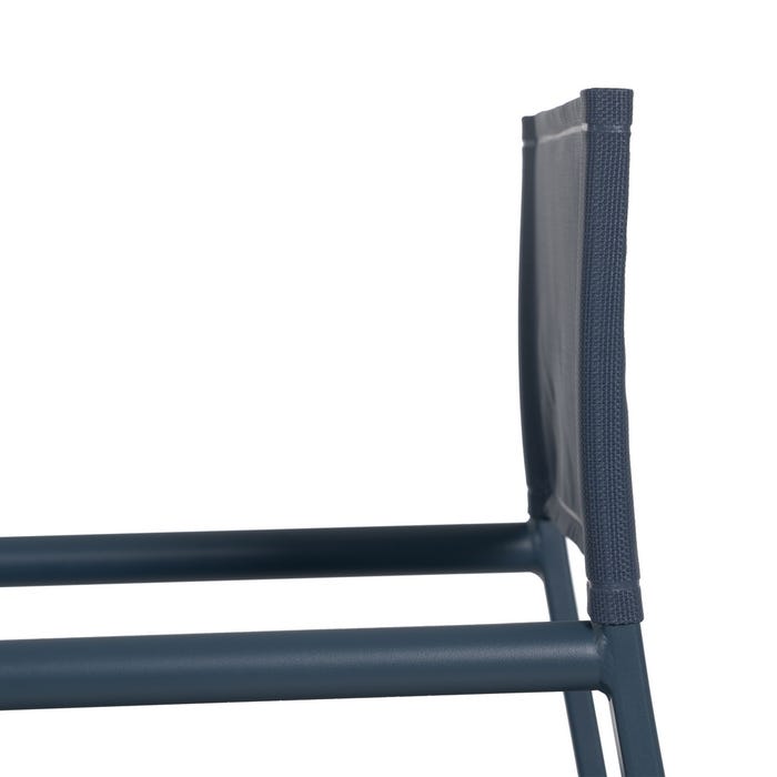 Silla Director Azul Aluminio-Textileno 56 X 53 X 84 Cm