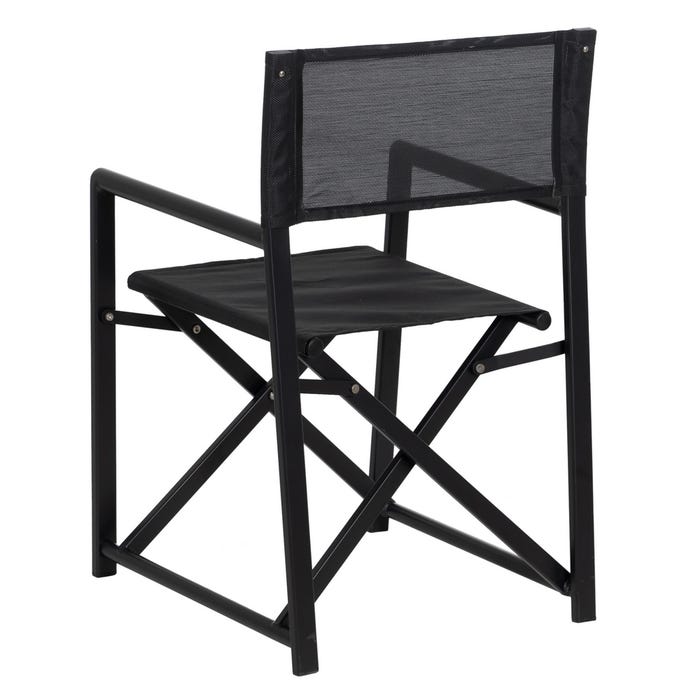 Silla Director Negro Aluminio-Textileno 56 X 53 X 84 Cm