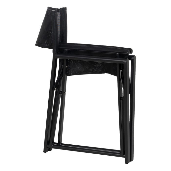 Silla Director Negro Aluminio-Textileno 56 X 53 X 84 Cm