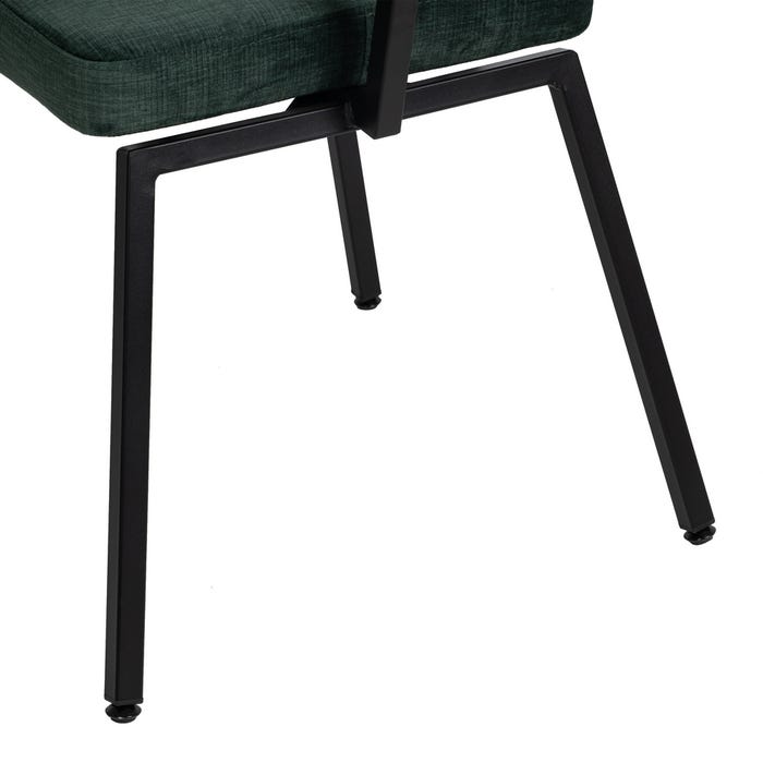 Silla Verde Tejido-Metal Decoración 42,50 X 55 X 77,50 Cm