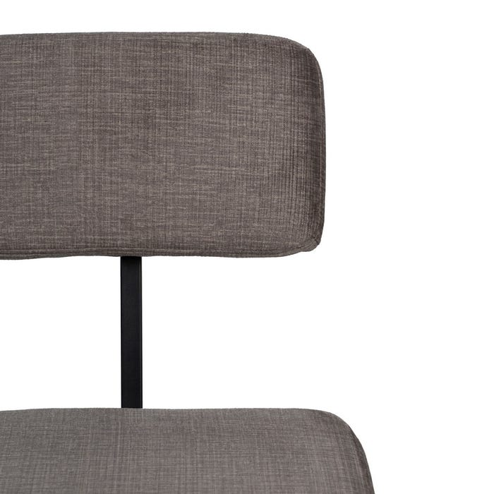 Silla Gris Tejido-Metal Decoración 42,50 X 55 X 77,50 Cm