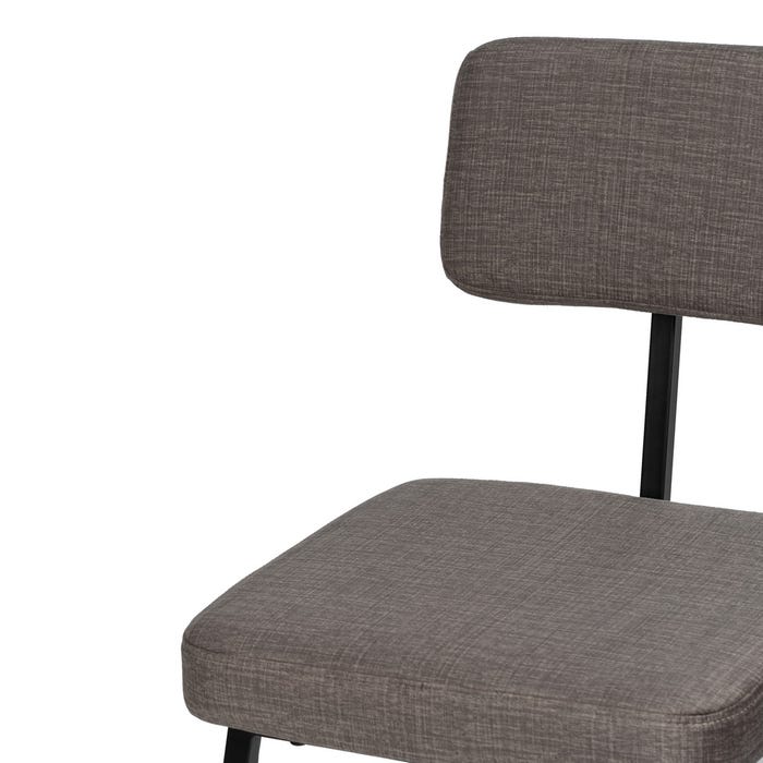 Silla Gris Tejido-Metal Decoración 42,50 X 55 X 77,50 Cm