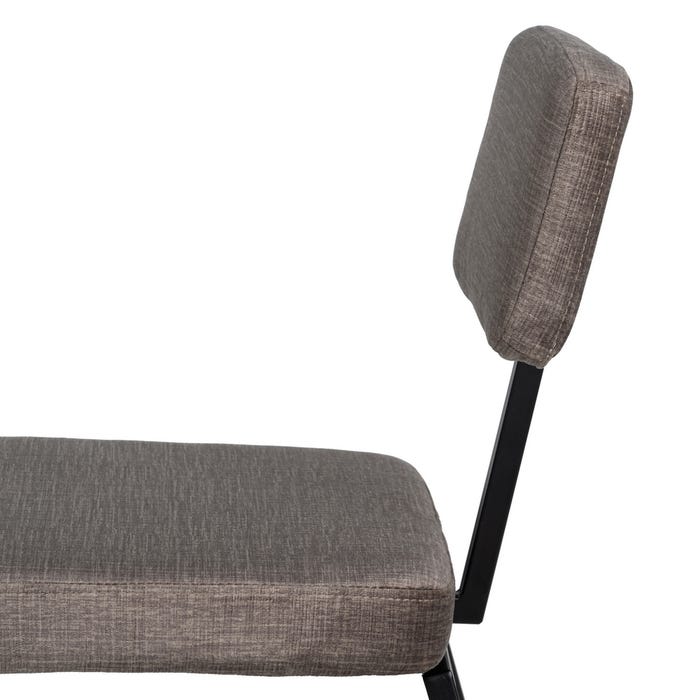 Silla Gris Tejido-Metal Decoración 42,50 X 55 X 77,50 Cm