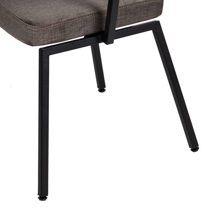Silla Gris Tejido-Metal Decoración 42,50 X 55 X 77,50 Cm
