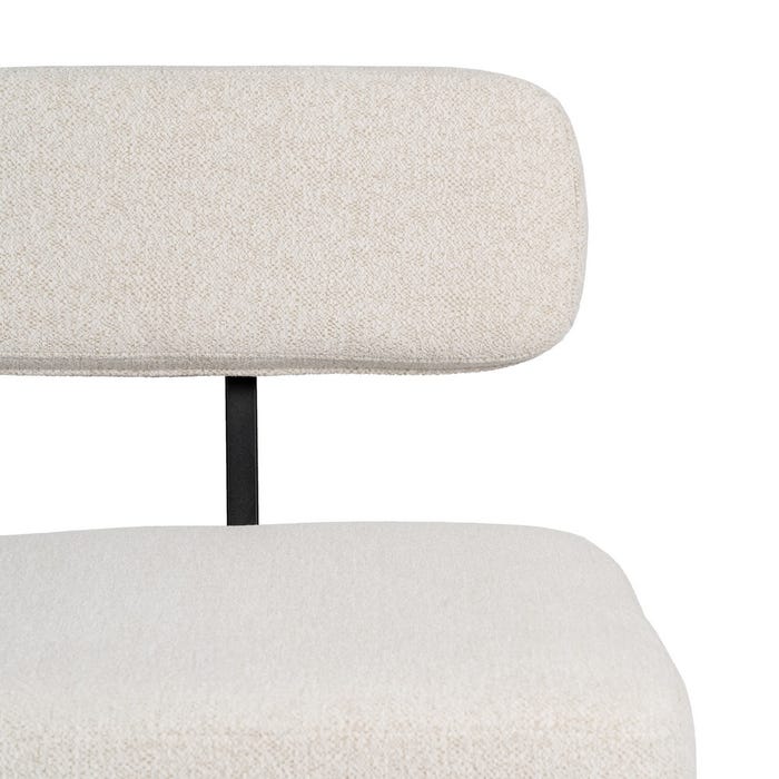 Sillón Blanco Tejido-Metal Decoración 58 X 59 X 71 Cm