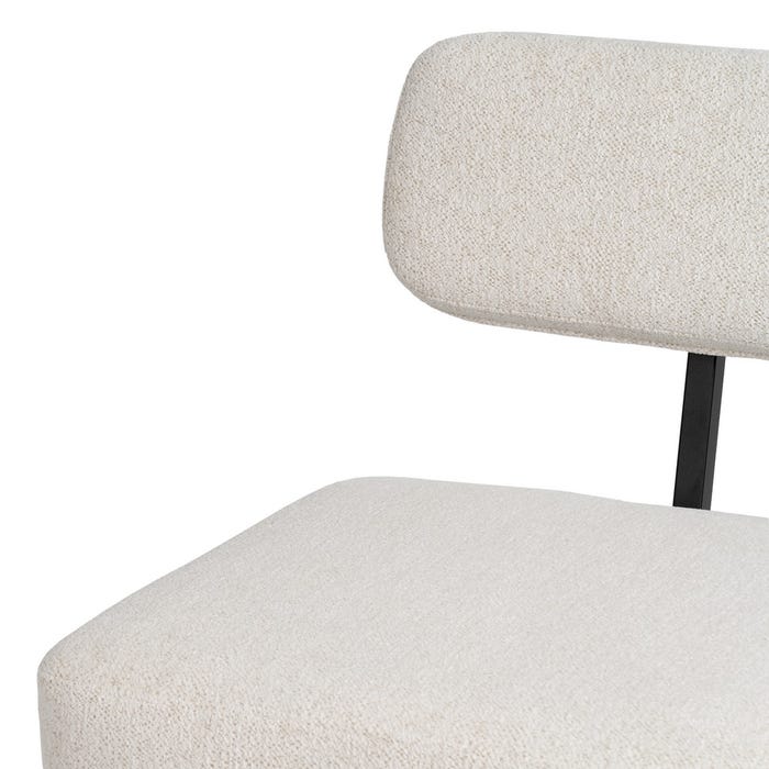 Sillón Blanco Tejido-Metal Decoración 58 X 59 X 71 Cm
