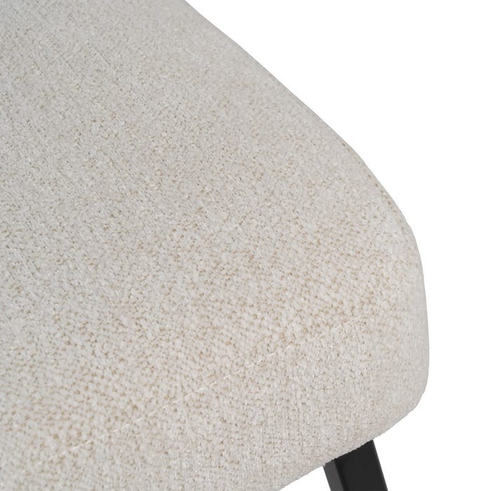 Sillón Blanco Tejido-Metal Decoración 58 X 59 X 71 Cm