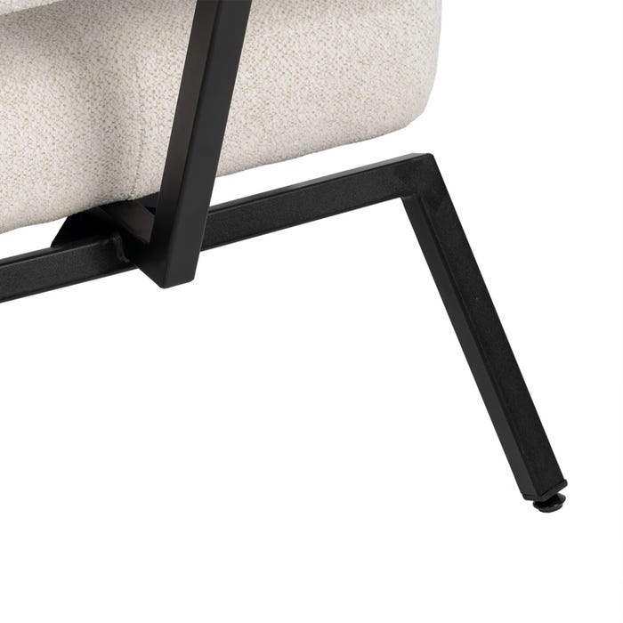 Sillón Blanco Tejido-Metal Decoración 58 X 59 X 71 Cm