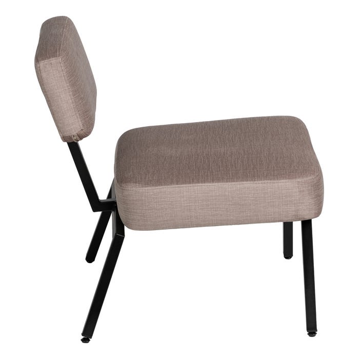 Sillón Beige Tejido-Metal Decoración 58 X 59 X 71 Cm