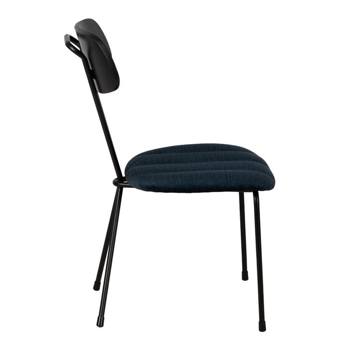 Silla Azul Tejido-Metal Decoración 47,50 X 61 X 85 Cm