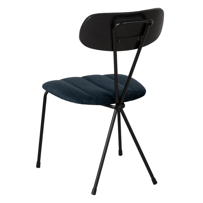 Silla Azul Tejido-Metal Decoración 47,50 X 61 X 85 Cm