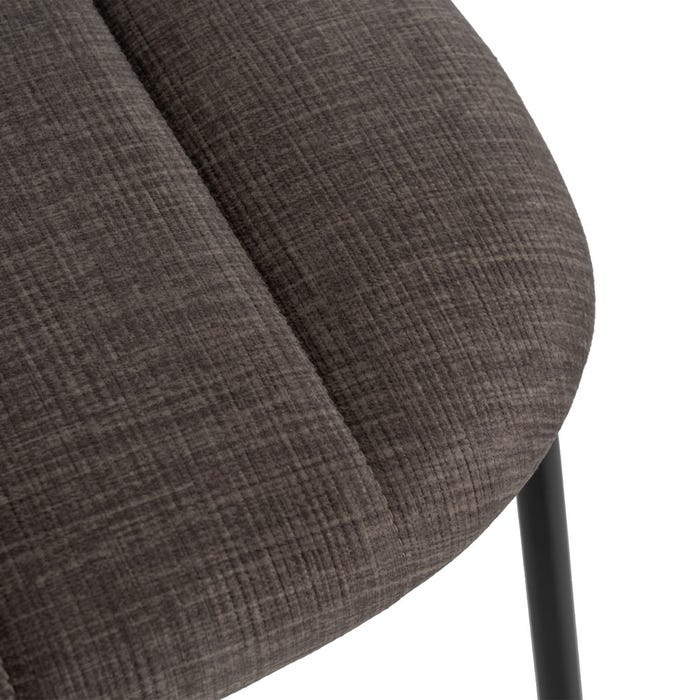 Silla Gris Tejido-Metal Decoración 47,50 X 61 X 85 Cm