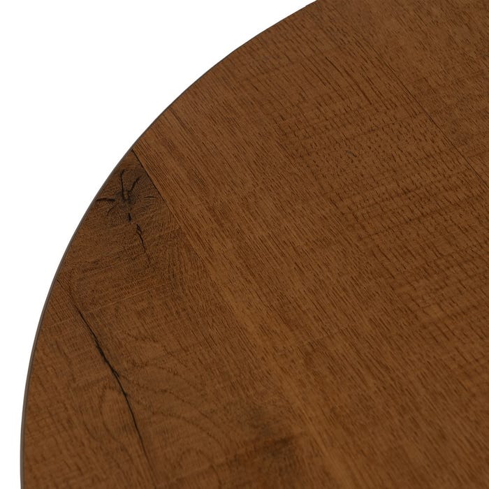 Mesa Natural-Negro Dm-Metal Decoración 60 X 60 X 75 Cm