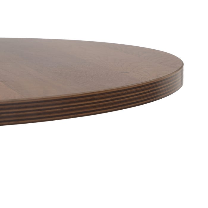 Mesa Natural-Negro Dm-Metal Decoración 60 X 60 X 75 Cm