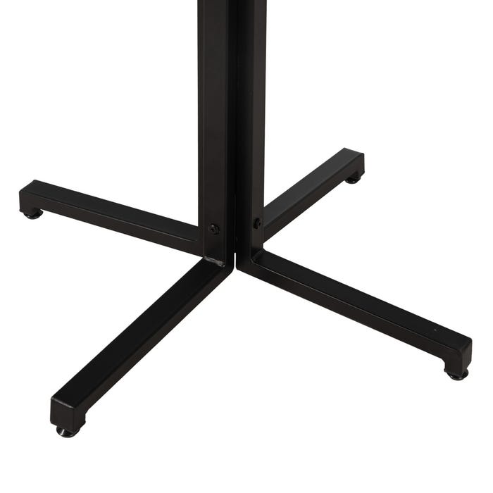 Mesa Natural-Negro Dm-Metal Decoración 60 X 60 X 75 Cm