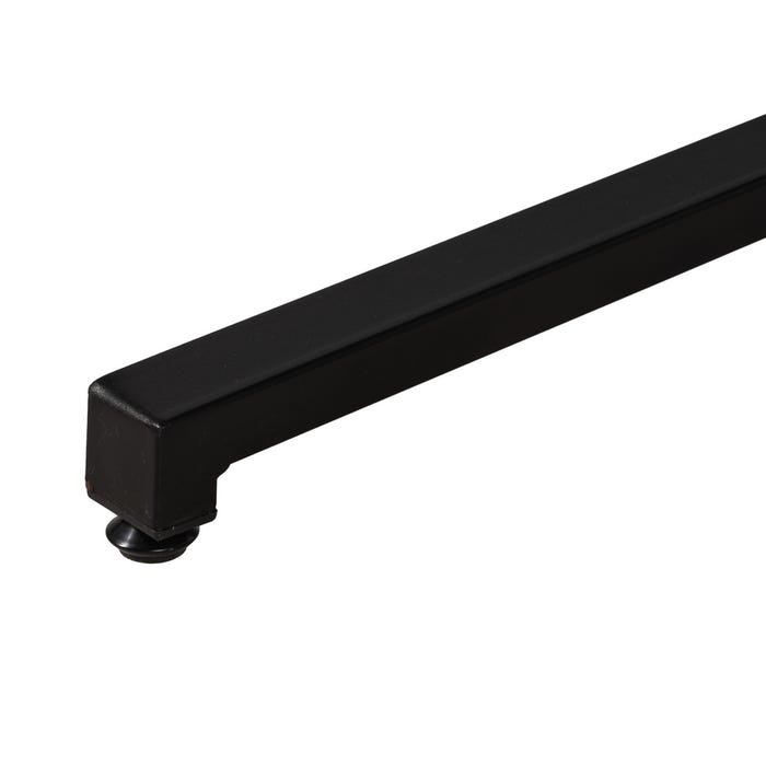 Mesa Natural-Negro Dm-Metal Decoración 60 X 60 X 75 Cm