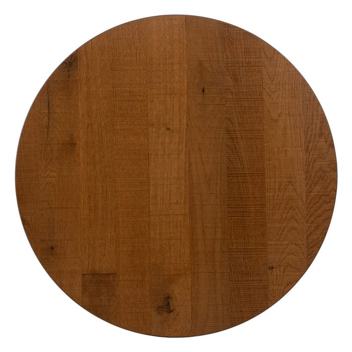 Mesa Natural-Negro Dm-Metal Decoración 60 X 60 X 75 Cm