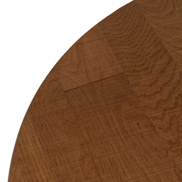 Mesa Natural-Negro Dm-Metal Decoración 80 X 80 X 75 Cm