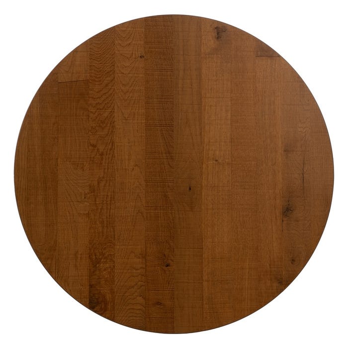 Mesa Natural-Negro Dm-Metal Decoración 80 X 80 X 75 Cm