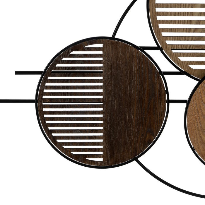 Mural Pared Natural-Negro Metal 134 X 4,40 X 69,20 Cm