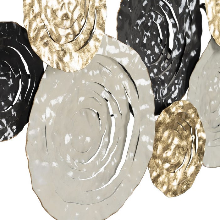 Black-Gold Metal Wall Mural Decoration 117.50 X 8.30 X 59.70